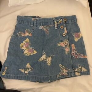 Jean skirt Y2K denim boutique Skort butterfly shorts